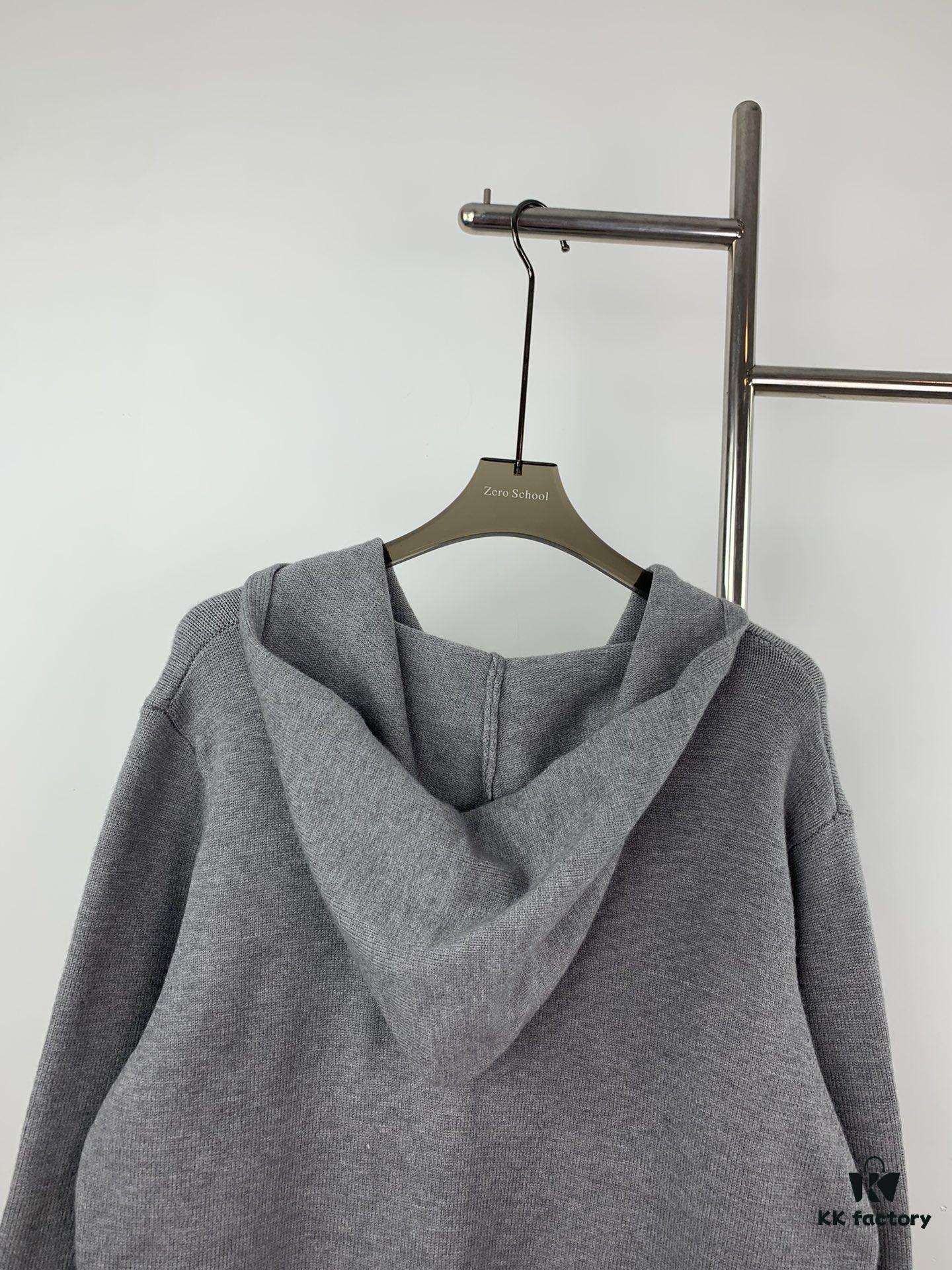 6931a400ccd8ab3d7af98434 Chrome Hearts CH Cross Classic Heavy Embellished Zip-Up Knit Hooded Sweater Coat