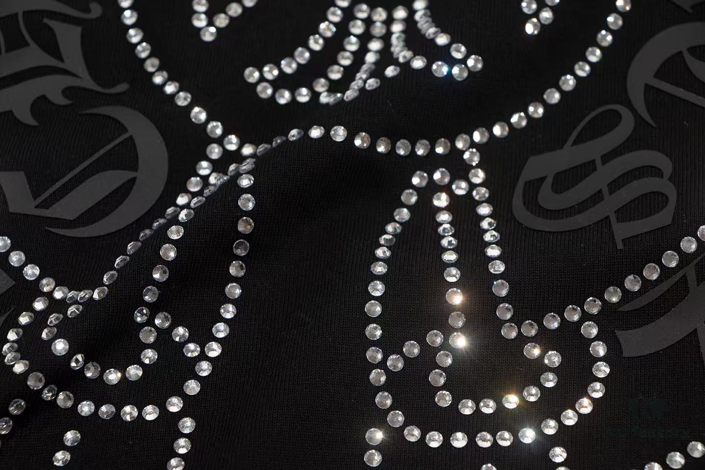 6931a405ccd8ab3d7af98491 2025 New Croxx Rhinestone Embellished Short Sleeve T-Shirt