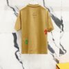 6931a407ccd8ab3d7af984b4 Chrome Hearts 320g Washed Short Sleeve T-Shirt with Leather Sanskrit Mantra and Colorful Cross Logo Front and Back