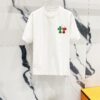 6931a407ccd8ab3d7af984bc Chrome Hearts 320g Washed Short Sleeve T-Shirt with Leather Sanskrit Colorful Cross Logo Front and Back