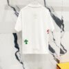 6931a408ccd8ab3d7af984bd Chrome Hearts 320g Washed Short Sleeve T-Shirt with Leather Sanskrit Colorful Cross Logo Front and Back