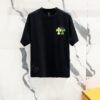 6931a408ccd8ab3d7af984c5 Chrome Hearts 320g Washed Cotton Short Sleeve T-Shirt with Leather Front and Back Sanskrit Mantra Colorful Cross Logo