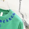 Chrome Hearts 320g Washed Short Sleeve T-Shirt with Embroidered Sanskrit Logo and Cross Patch