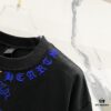 6931a40accd8ab3d7af984e4 Chrome Hearts 320g Washed Cotton Short Sleeve T-Shirt with Embroidered Sanskrit Logo and Cross Patch