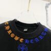 6931a40accd8ab3d7af984e9 Chrome Hearts 320g Washed Cotton Short Sleeve T-Shirt with Embroidered Sanskrit Logo and Cross Patch