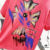 6931a40bccd8ab3d7af984f9 Chrome Hearts 320g Washed Short Sleeve T-Shirt with Graffiti Cross, Sanskrit Logo and Front Back Print Design