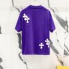 6931a40cccd8ab3d7af9851a Chrome Hearts 320g Washed Cotton Short Sleeve T-Shirt with Embroidered Logo, Leather Patch and Cross Design