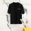 6931a40dccd8ab3d7af9852b Chrome Hearts 320g Washed Short Sleeve T-Shirt with Embroidered Logo, Leather Patch and Cross Design