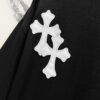 6931a40eccd8ab3d7af98531 Chrome Hearts 320g Washed Short Sleeve T-Shirt with Embroidered Logo, Leather Patch and Cross Design