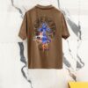 6931a40eccd8ab3d7af98535 Chrome Hearts 320g Washed Short Sleeve T-Shirt with Sanskrit Logo and Cross Embroidery
