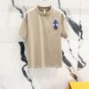 6931a40eccd8ab3d7af9853e Chrome Hearts 320g Washed Short Sleeve T-Shirt with Sanskrit Logo and Cross Embroidery