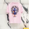 6931a40fccd8ab3d7af98549 Chrome Hearts 320g Washed Cotton Short Sleeve T-Shirt with Sanskrit Logo and Cross Embroidery