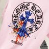 6931a40fccd8ab3d7af9854c Chrome Hearts 320g Washed Cotton Short Sleeve T-Shirt with Sanskrit Logo and Cross Embroidery