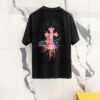 6931a40fccd8ab3d7af98553 Chrome Hearts 320g Washed Short Sleeve T-Shirt with Sanskrit Logo and Cross Embroidery