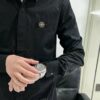 6931a416ccd8ab3d7af985b4 Stone Island Long-Sleeve Shirt with Ergonomic 3D Tailoring, Hidden Placket, and Cotton-Bamboo Fiber Fabric