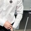 6931a417ccd8ab3d7af985b9 Stone Island Long-Sleeve Shirt with Ergonomic 3D Tailoring, Hidden Placket, and Cotton-Bamboo Fiber Fabric