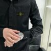 6931a418ccd8ab3d7af985bb Stone Island Long-Sleeve Shirt with Ergonomic 3D Tailoring, Hidden Placket, and Cotton-Bamboo Fiber Fabric