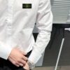 6931a418ccd8ab3d7af985bd Stone Island Long-Sleeve Shirt with Ergonomic 3D Tailoring, Hidden Placket, and Cotton-Bamboo Fiber Fabric