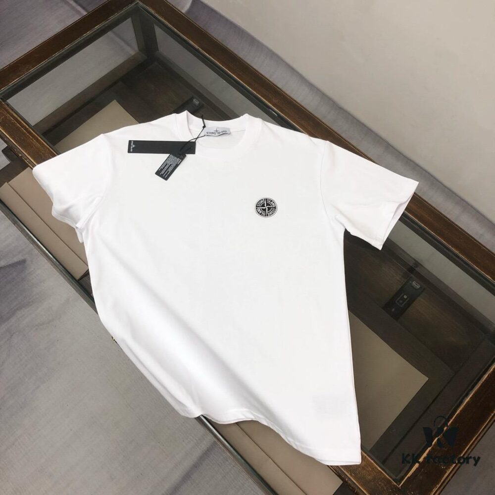 6931a419ccd8ab3d7af985d1 A⭐️Stone Island Latest Couple Round-Neck Short-Sleeve T-Shirt - High-Quality Fashion Unisex Tee with Custom Compass Embroidered Logo