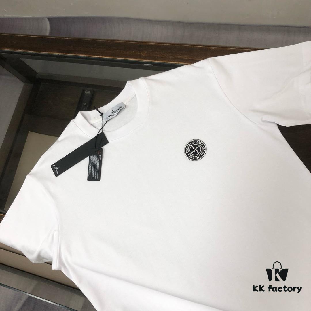 6931a41accd8ab3d7af985d2 A⭐️Stone Island Latest Couple Round-Neck Short-Sleeve T-Shirt - High-Quality Fashion Unisex Tee with Custom Compass Embroidered Logo