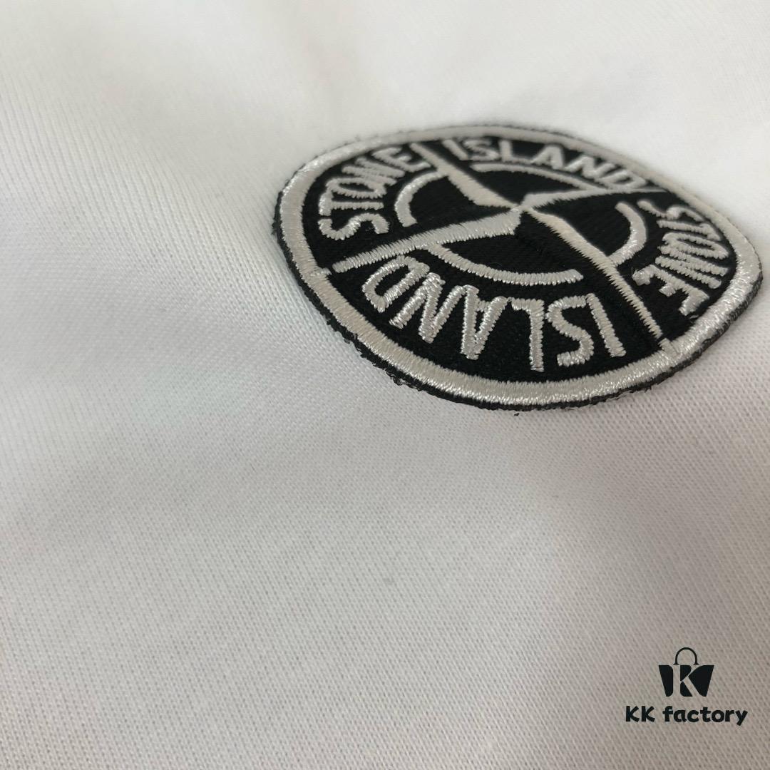 6931a41accd8ab3d7af985d5 A⭐️Stone Island Latest Couple Round-Neck Short-Sleeve T-Shirt - High-Quality Fashion Unisex Tee with Custom Compass Embroidered Logo