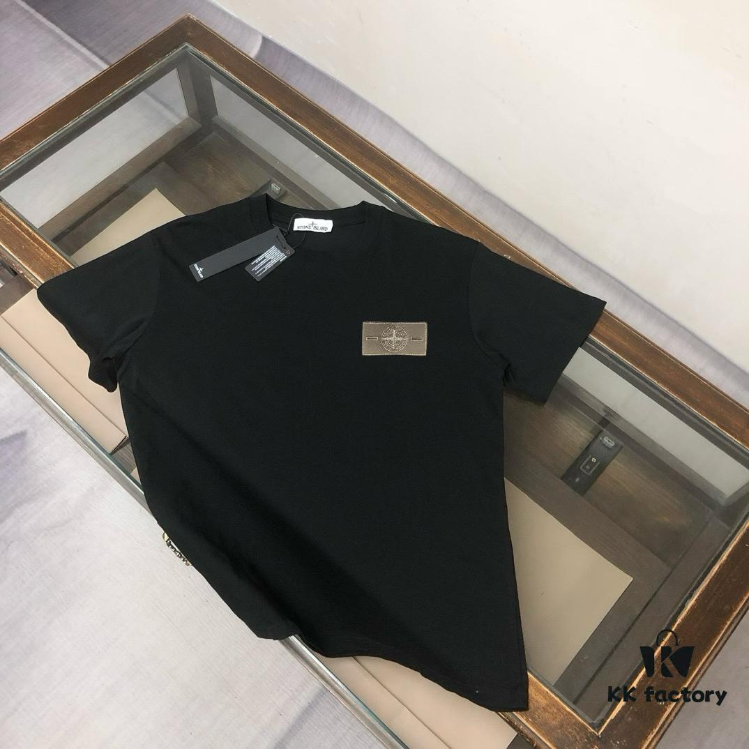 6931a41cccd8ab3d7af985f3 A⭐️Stone Island Latest Couple Round-Neck Short-Sleeve T-Shirt - Fashionable and Comfortable Unisex Tee with Custom Compass Embroidered Logo