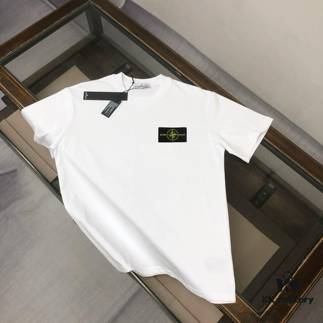 6931a41cccd8ab3d7af985f6 A⭐️Stone Island Latest Couple Round Neck Short-Sleeve T-Shirt - High-Quality Fashionable and Comfortable Unisex Tee with Custom Compass Embroidered Logo