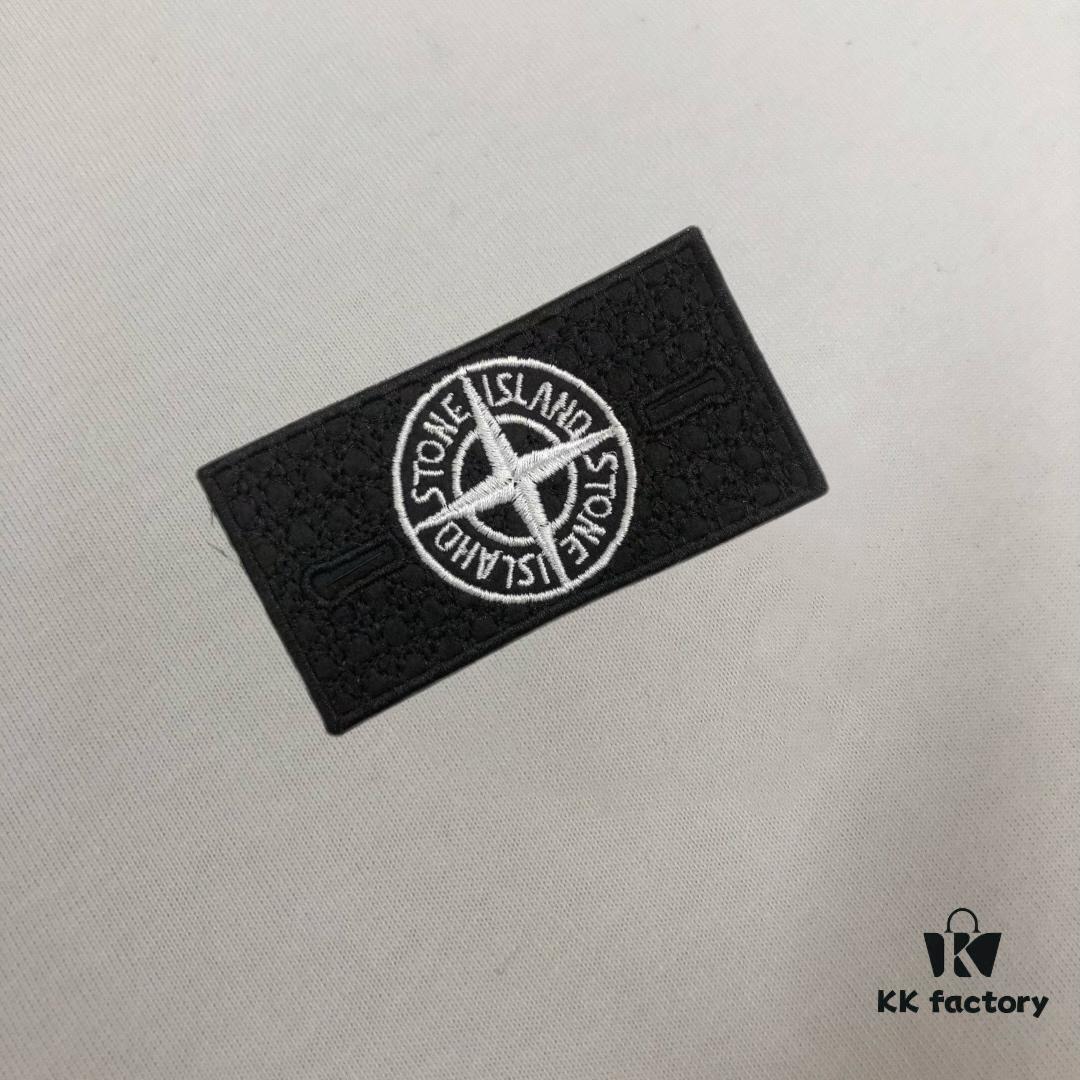 6931a41dccd8ab3d7af985fe A⭐️Stone Island Latest Couple Round Neck Short-Sleeve T-Shirt, High-Quality Fashionable and Breathable Cotton Tee with Custom Compass Embroidered Logo