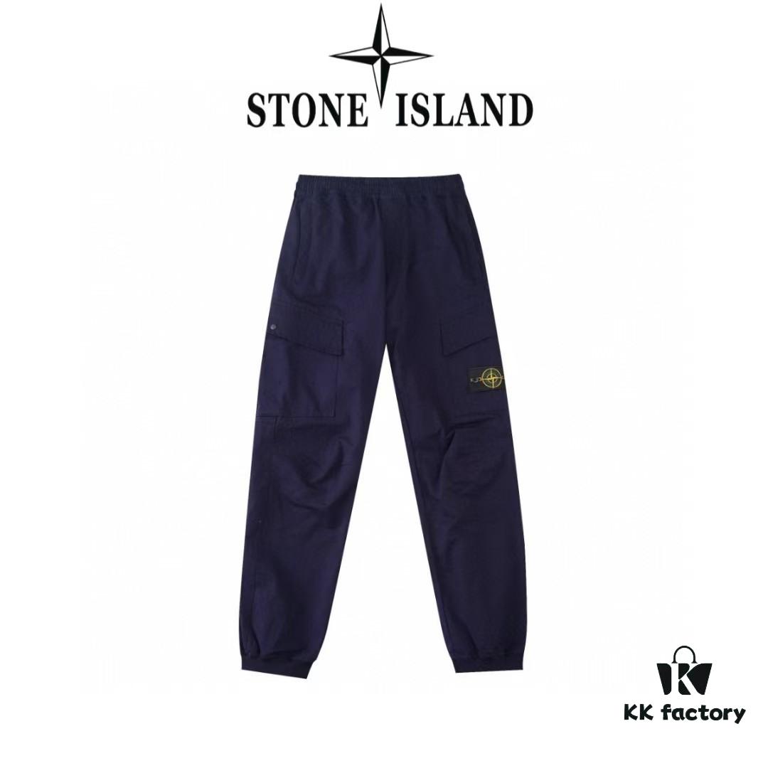 6931a41fccd8ab3d7af98619 STONE ISLAND 23SS Compass Dual-Pocket Elastic Waist Cargo Pants - Lightweight Stretch Cotton Canvas with Brushed Finish