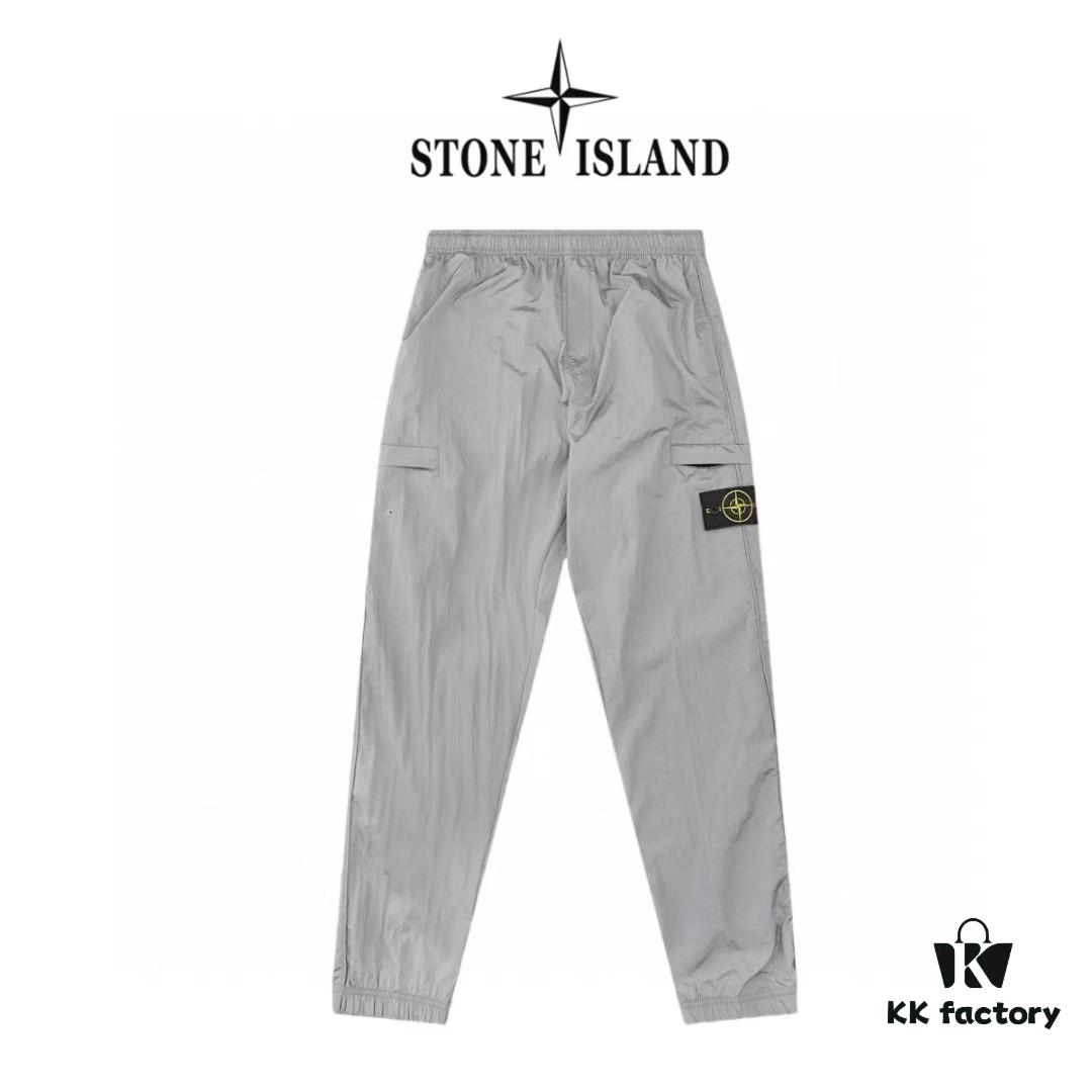 6931a420ccd8ab3d7af98623 STONE ISLAND Metal Nylon Lightweight Quick-Dry Waterproof Pants Men's and Women's Tailored Jogger Trousers