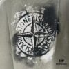 Stone Island SS24 Cleanft Solid Color Dirtyft Back Print Logo Crewneck Pullover Short Sleeve T-Shirt