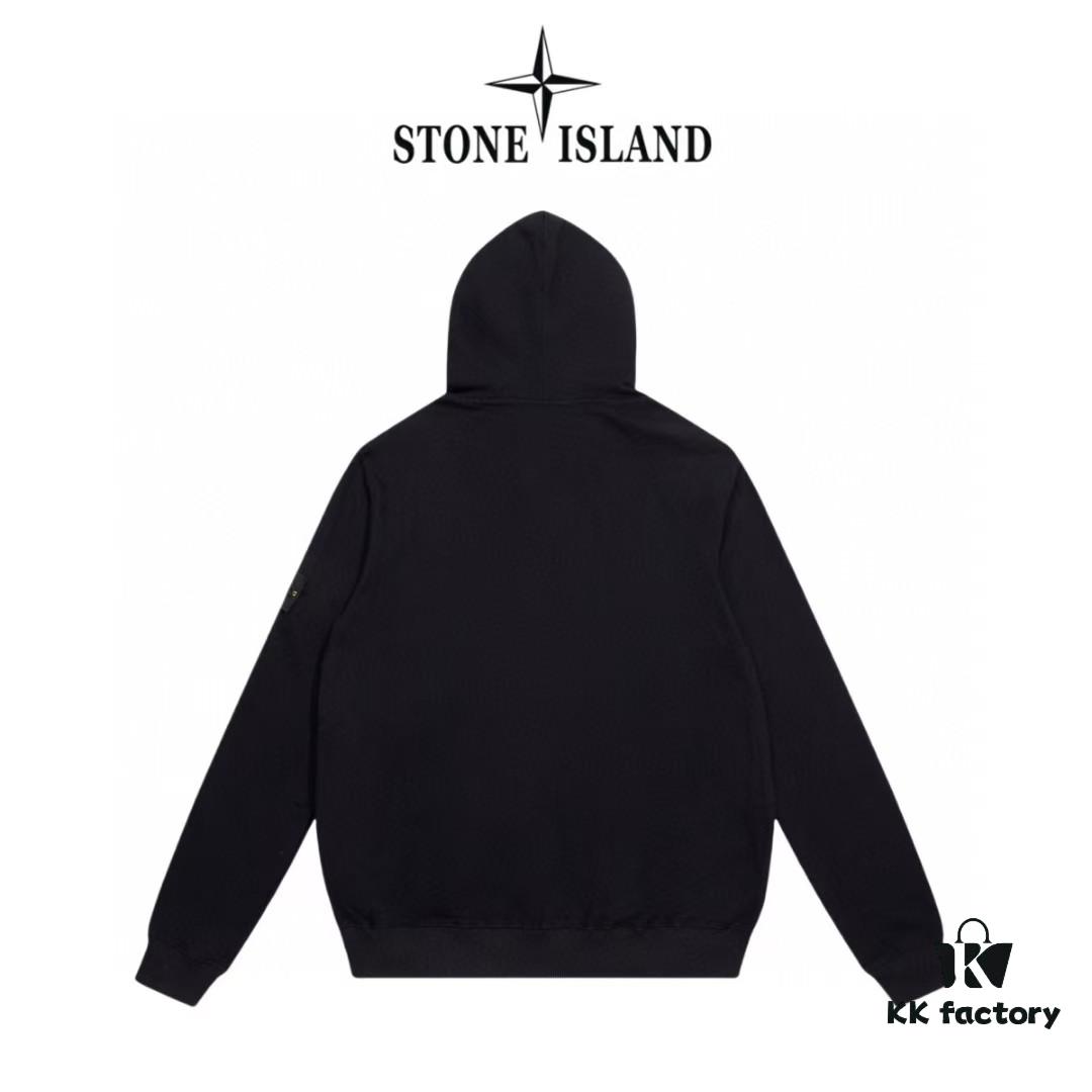 6931a422ccd8ab3d7af98647 Stone Island Hooded Zip-Up Sweatshirt Jacket with Sleeve Badge