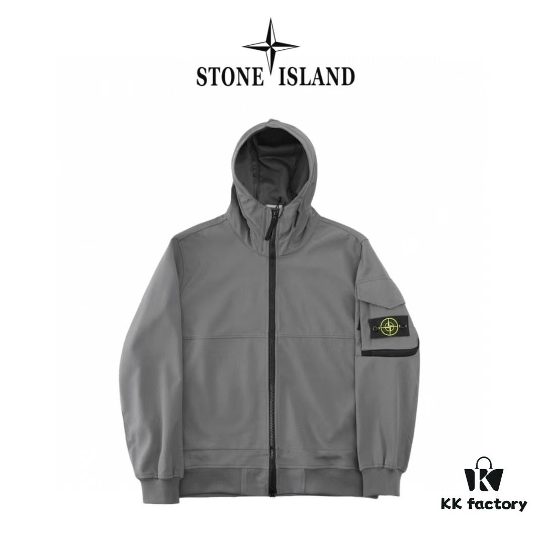 6931a422ccd8ab3d7af98656 Stone Island SHELL-R Series Windproof Jacket Casual Outerwear - Heavyweight Composite Polyester Fabric, Multi-Pocket Design, Unisex Style