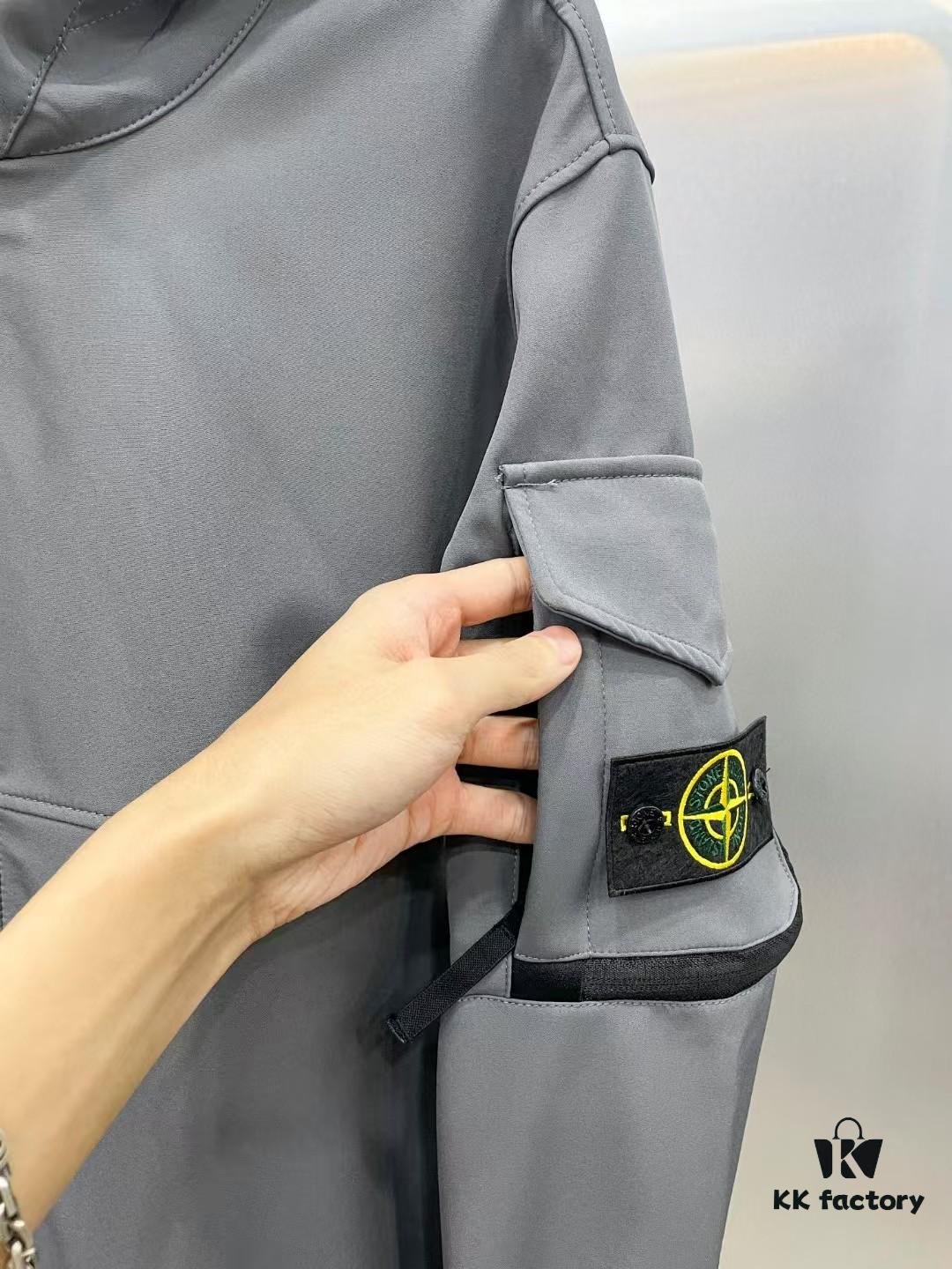6931a423ccd8ab3d7af9865d Stone Island SHELL-R Series Windproof Jacket Casual Outerwear - Heavyweight Composite Polyester Fabric, Multi-Pocket Design, Unisex Style