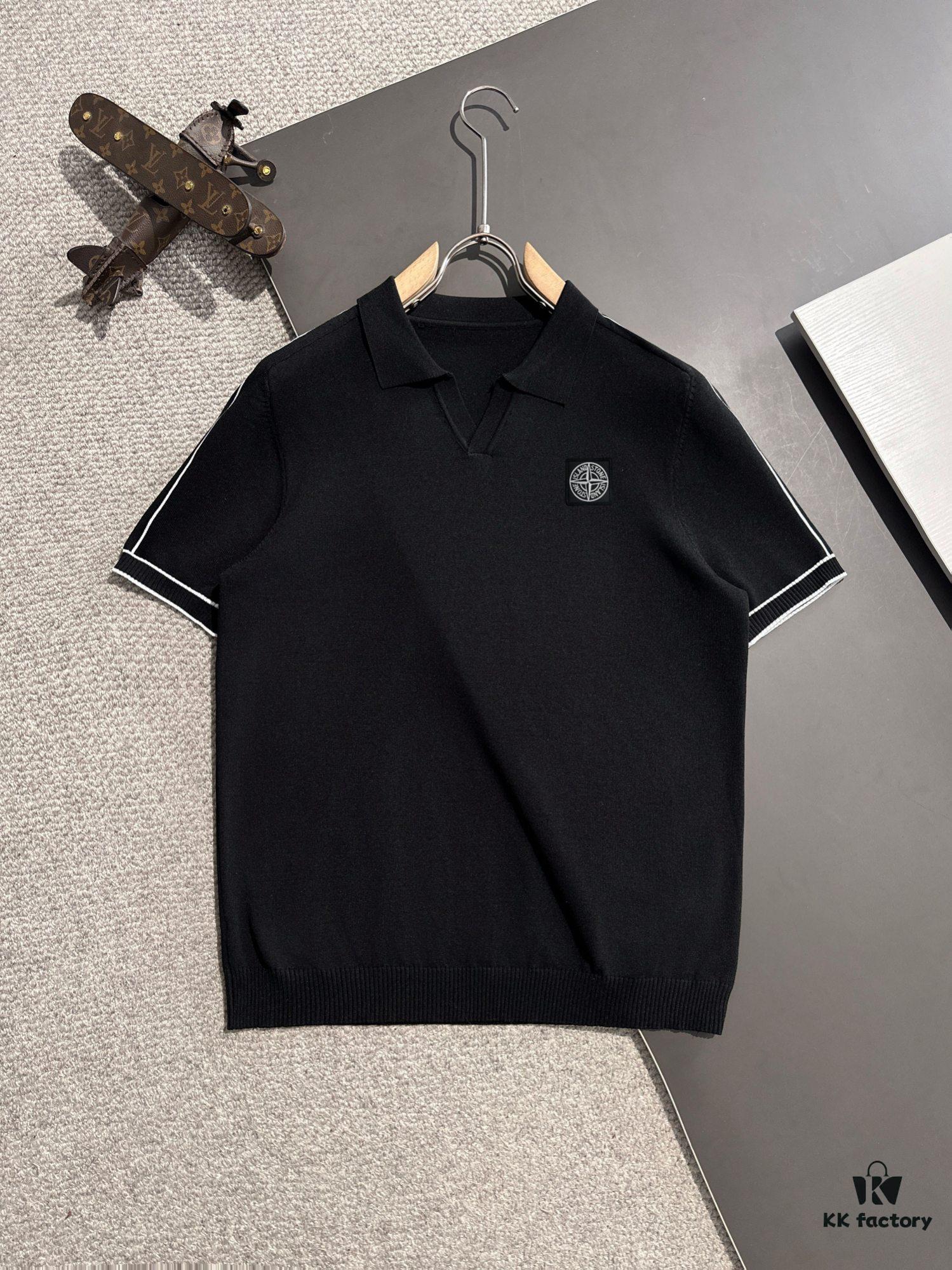 6931a428ccd8ab3d7af986b9 High-Quality Stone Island 2025 Spring/Summer New Men's Lapel Short-Sleeve T-Shirt