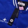 6931a42accd8ab3d7af986e3 Stone Island 24FW Premium Sheep Plush and PU Leather Baseball Jacket with Embroidered Back Logo
