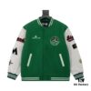 6931a42bccd8ab3d7af986f0 Stone Island 24FW Premium Leather-Patched Baseball Jacket with Embroidered Logo