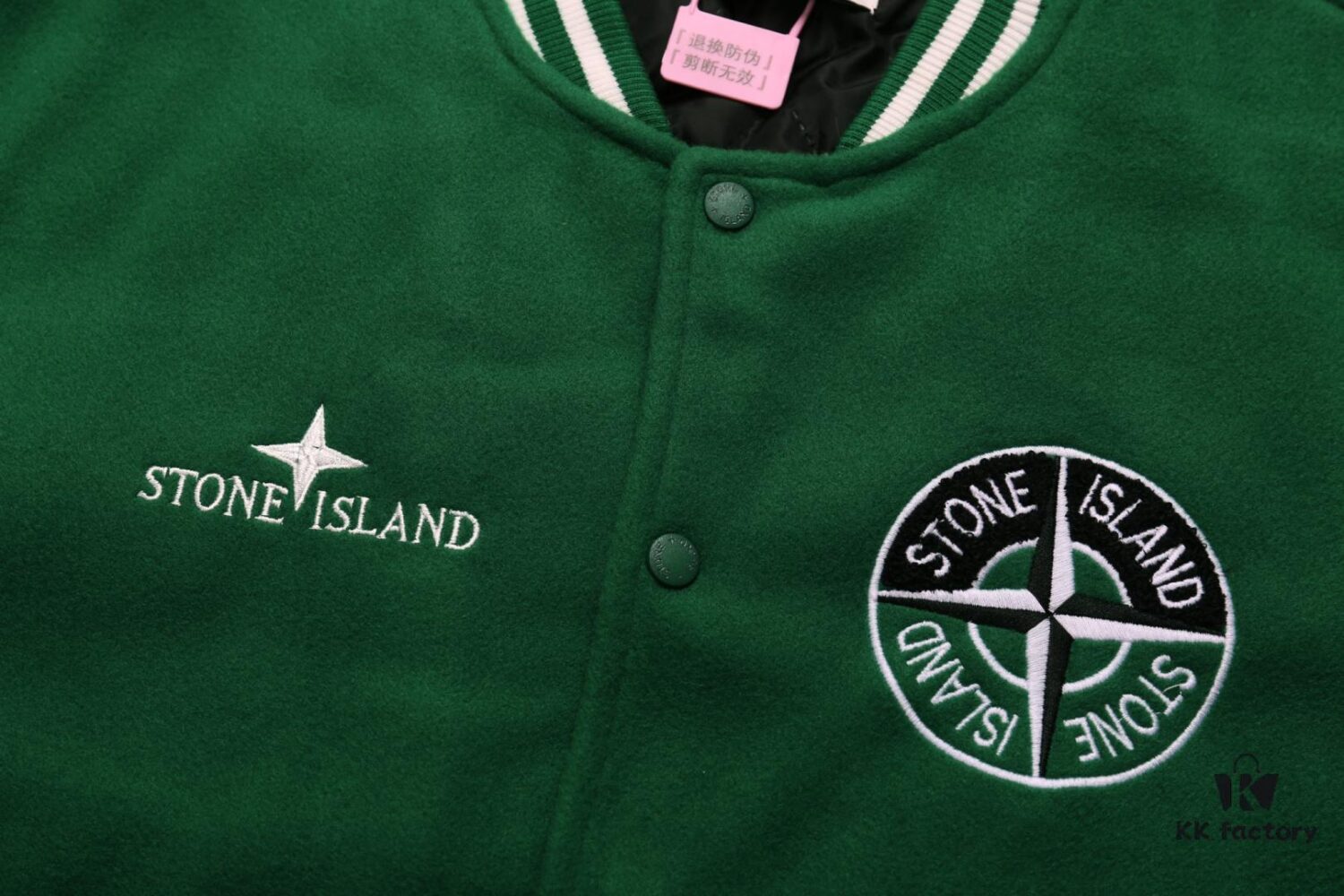 6931a42bccd8ab3d7af986f5 Stone Island 24FW Premium Leather-Patched Baseball Jacket with Embroidered Logo