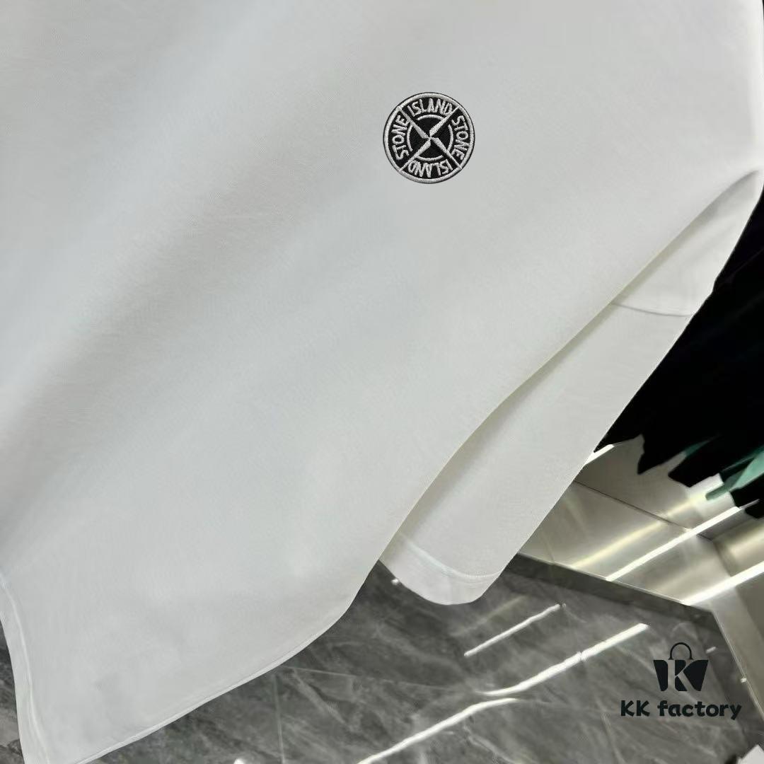 6931a42dccd8ab3d7af9870d Stone Island 2025 Early Spring New Arrival Short Sleeve T-Shirt with Hand-Customized Logo on Chest, Pure Cotton Fabric, 260g Same-Dye-Batch Material, OS Drop-Shoulder Fit, Classic Buttoned Hem, Fully Lined with Hang Tag, Collar Label and Wash Label