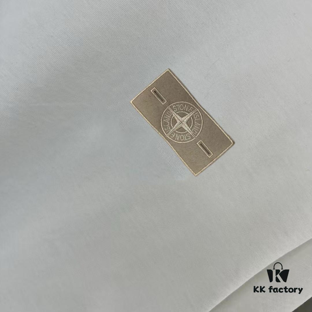 6931a42dccd8ab3d7af9871a Stone Island 2025 Early Spring New Arrival Short Sleeve T-Shirt with Hand-Customized Logo on Chest