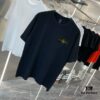 6931a42eccd8ab3d7af98722 Stone Island 2025 Spring Collection Short Sleeve T-Shirt with Hand-Customized Chest Logo, 100% Cotton Premium Fabric, 260g Same-Batch Dyed Material, OS Drop-Shoulder Fit