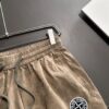 High-End Stone Island 2025 Spring/Summer New Elastic Waist Casual Shorts, Premium Custom Fabric, Breathable and Comfortable, Exquisite Details, Brand Design Concept, Soft and Smooth Texture, Excellent Fit and Tailoring