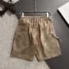 High-End Stone Island 2025 Spring/Summer New Elastic Waist Casual Shorts, Premium Custom Fabric, Breathable and Comfortable, Exquisite Details, Brand Design Concept, Soft and Smooth Texture, Excellent Fit and Tailoring