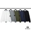 STONE ISLAND Fleece Crewneck Sweatshirt in Black, White, Military Green, Royal Blue, Heather Gray
