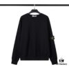 STONE ISLAND Fleece Crewneck Sweatshirt in Black, White, Military Green, Royal Blue, Heather Gray