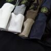STONE ISLAND Fleece Crewneck Sweatshirt in Black, White, Military Green, Royal Blue, Heather Gray