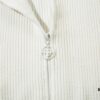 909# Stone Island Zipper Open-Front Hooded Knit Sweater in Black, White, Gray