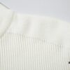 6931a433ccd8ab3d7af9877b 908# STONE ISLAND Knit Zip-Front Stand Collar Sweater. Black, White, Gray
