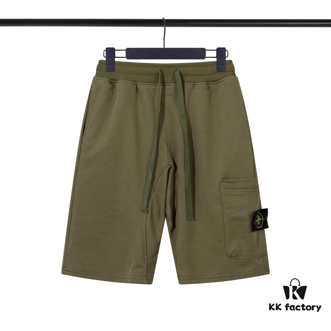 STONE ISLAND Summer Sweatpants in White, Green, Grey, and Maroon