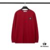 6931a435ccd8ab3d7af987a4 STONE ISLAND (200g Double Cotton Yarn) Embroidered Logo Crew Neck Long Sleeve T-Shirt